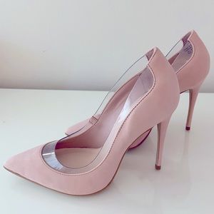 Aldo suede & plastic pink pumps 6.5/7